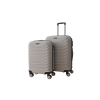 Hotowa Gold PP Valiz 8012 Ekru TSA Kilitli İkili Valiz Seti