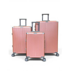 Hotowa Business Alüminyum Çerçeveli Polikarbon Valiz Pembe 3'lü Set Hotowa Business Alüminyum Çerçeveli Polikarbon Valiz Pembe 3'lü Set